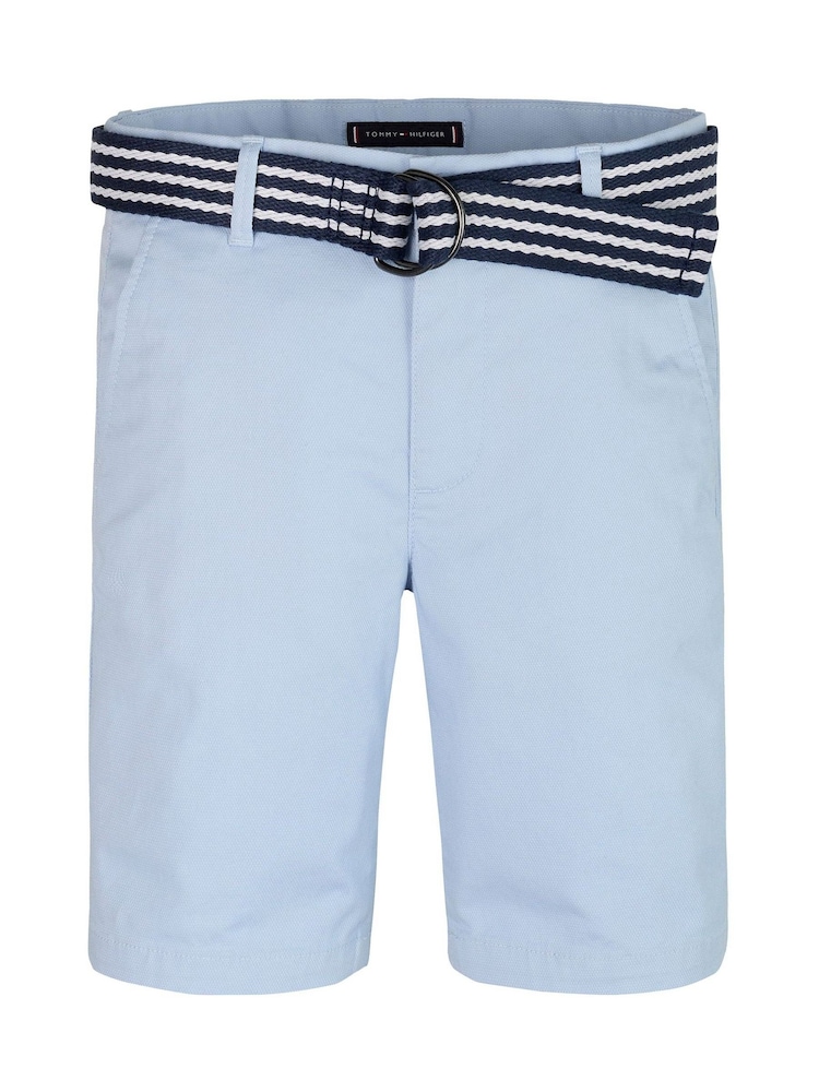 Tommy Hilfiger Light Blue Belted Shorts - Image 4 of 5