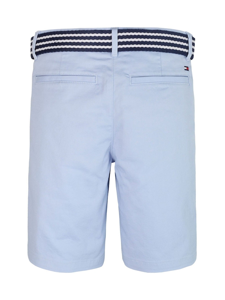 Tommy Hilfiger Light Blue Belted Shorts - Image 5 of 5