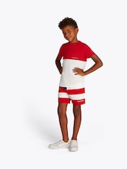 Красный - Tommy Hilfiger Short Sleeve 100% Cotton T-Shirt - Image 1 of 5
