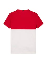 Красный - Tommy Hilfiger Short Sleeve 100% Cotton T-Shirt - Image 5 of 5