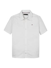 Tommy Hilfiger White Stretch Oxford Short Sleeve Shirt - Image 4 of 5