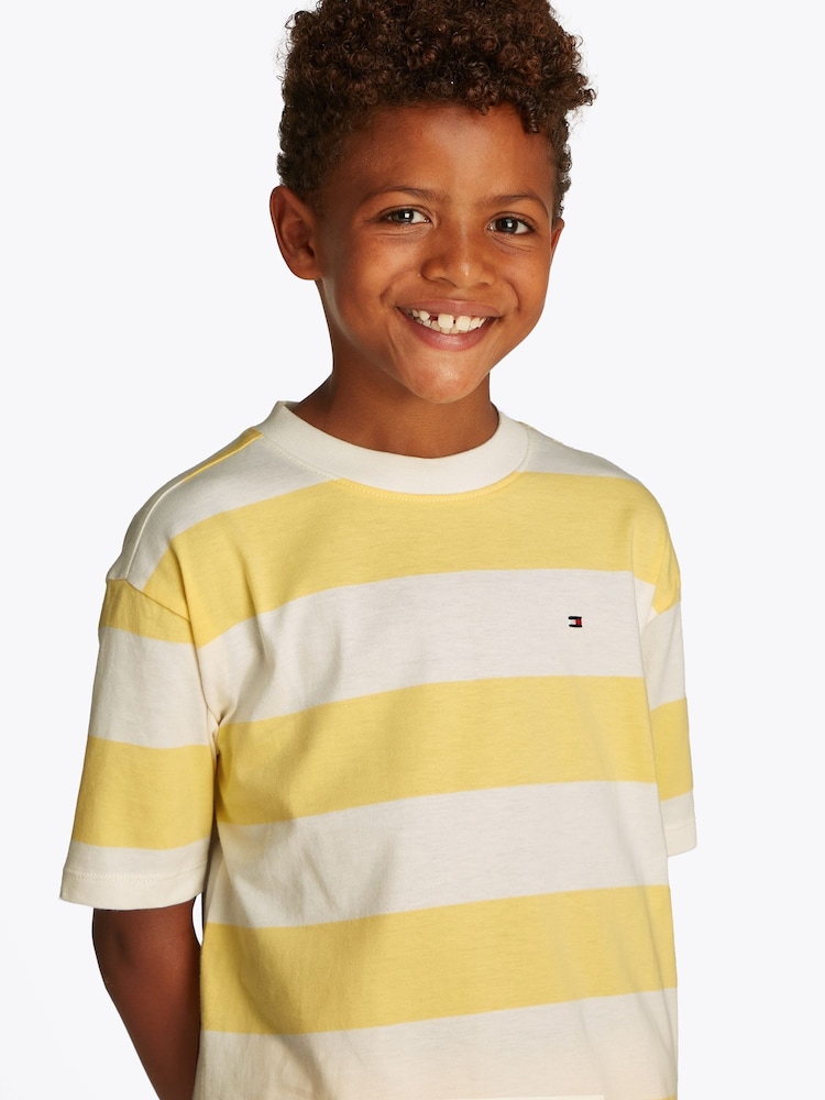 Tommy Hilfiger White Essential Archive Fit 100% Cotton T-Shirt - Image 1 of 5