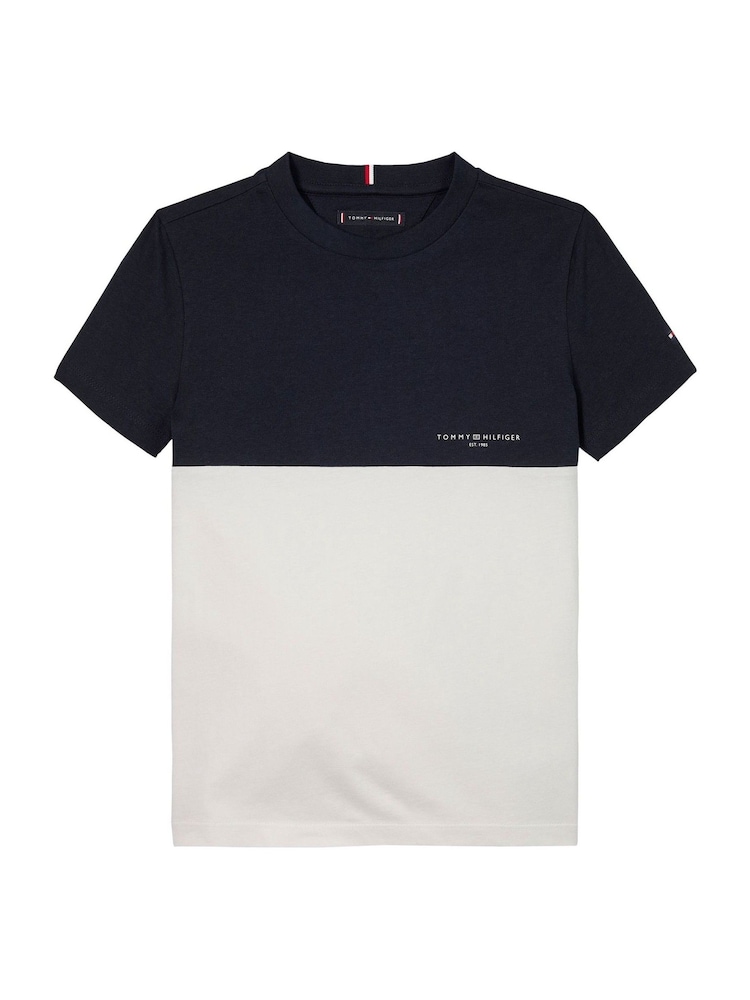 Tommy Hilfiger Blue Short Sleeve 100% Cotton T-Shirt - Image 4 of 5