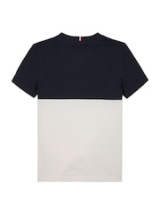Синий - Tommy Hilfiger Short Sleeve 100% Cotton T-Shirt - Image 5 of 5