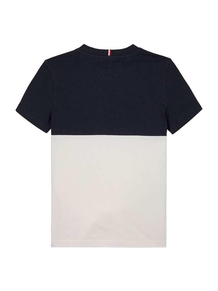 Синий - Tommy Hilfiger Short Sleeve 100% Cotton T-Shirt - Image 5 of 5