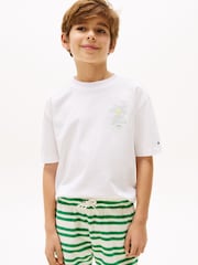Tommy Hilfiger White Graphic Short Sleeve T-Shirt - Image 1 of 6