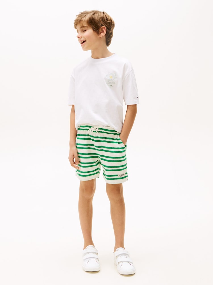Tommy Hilfiger White Graphic Short Sleeve T-Shirt - Image 4 of 6