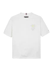 Tommy Hilfiger White Graphic Short Sleeve T-Shirt - Image 5 of 6