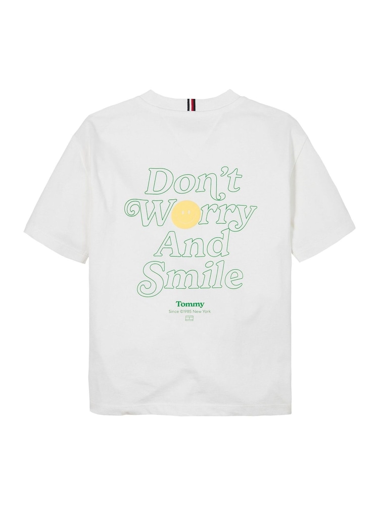 Tommy Hilfiger White Graphic Short Sleeve T-Shirt - Image 6 of 6