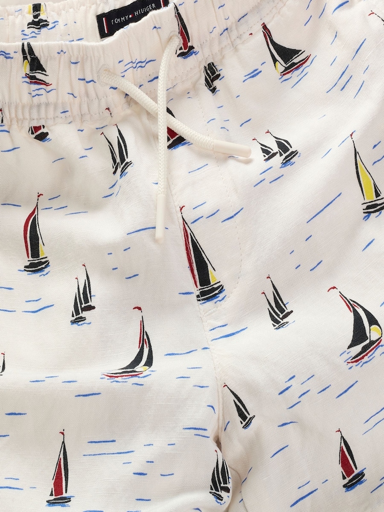 Tommy Hilfiger Aqua Blue Belted Shorts - Image 7 of 7