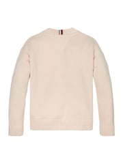 Tommy Hilfiger Cream Flag 100% Cotton Jumper - Image 5 of 6