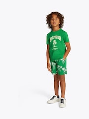 Tommy Hilfiger Green Palm Print Short Sleeve 100% Cotton T-Shirt - Image 1 of 6