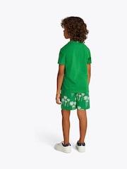 Tommy Hilfiger Green Palm Print Short Sleeve 100% Cotton T-Shirt - Image 2 of 6