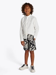 Tommy Hilfiger White Regular Fit 100% Cotton Shirt With Mao Collar - Image 1 of 5
