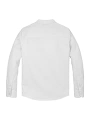 Tommy Hilfiger White Regular Fit 100% Cotton Shirt With Mao Collar - Image 5 of 5