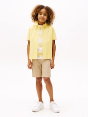 Tommy Hilfiger, חולצת אוקספורד סטרץ' עם שרוולים קצרים - תמונה 5 מתוך 6