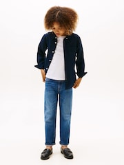 Tommy Hilfiger Blue Relaxed Linen Blend Long Sleeve Shirt - Image 3 of 6