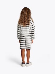 Tommy Hilfiger Blue Stripe Half Zip Sweatshirt - Image 3 of 6