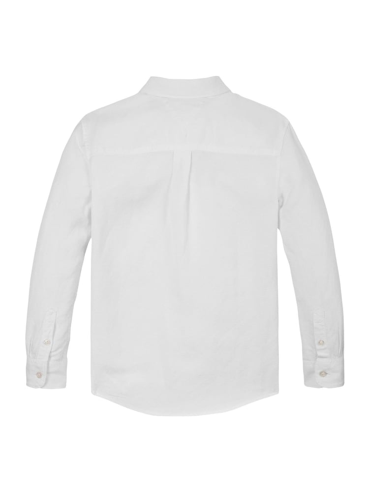 Tommy Hilfiger White Relaxed Linen Blend Long Sleeve Shirt - Image 5 of 5 Tommy Hilfiger White Relaxed Linen Blend Long Sleeve Shirt - Image 5 of 5