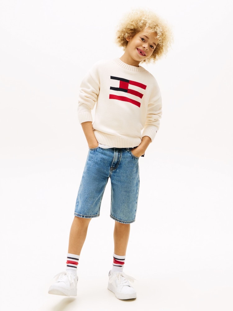 Tommy Hilfiger Blue Modern Straight Denim Shorts - Image 2 of 5