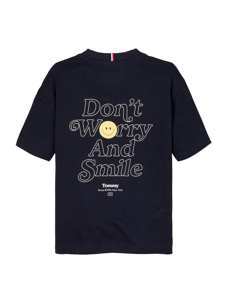 Tommy Hilfiger Blue Graphic Short Sleeve T-Shirt - Image 5 of 5