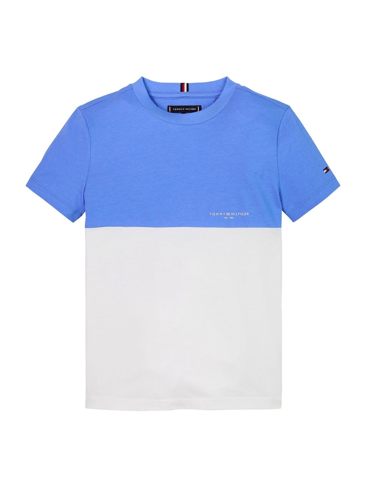 Tommy Hilfiger Light Blue Short Sleeve 100% Cotton T-Shirt - Image 4 of 5