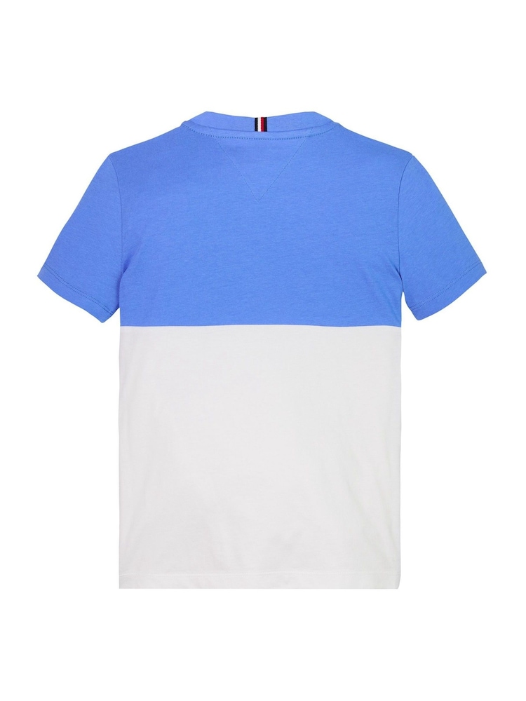 Голубой - Tommy Hilfiger Short Sleeve 100% Cotton T-Shirt - Image 5 of 5
