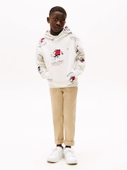 Tommy Hilfiger White All Over Print Hoodie - Image 3 of 8