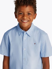 Tommy Hilfiger Blue Stretch Oxford Short Sleeve Shirt - Image 3 of 5