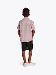 Tommy Hilfiger Red Seersucker Short Sleeve Shirt - Image 2 of 5