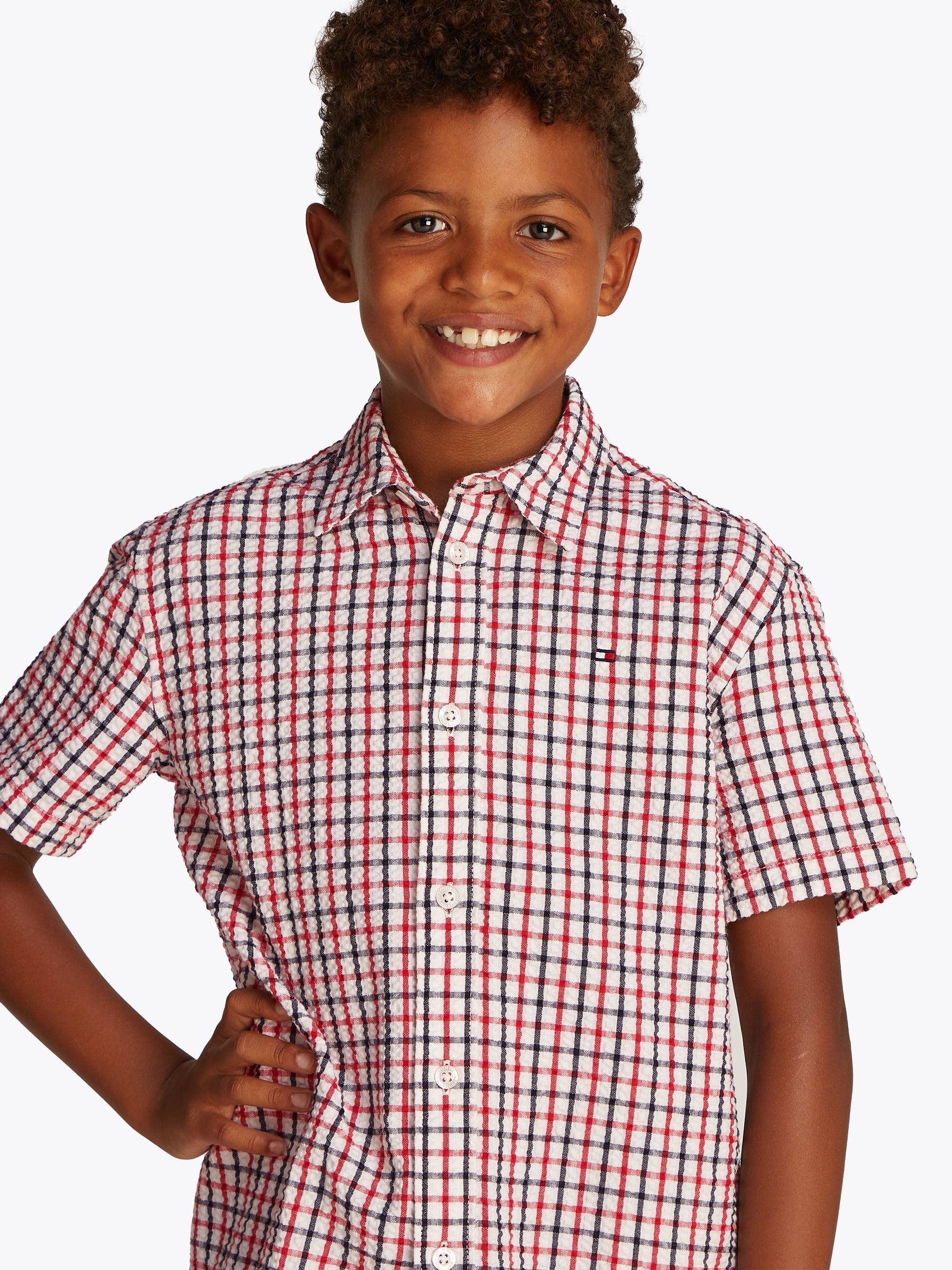 Buy Tommy Hilfiger Red Seersucker Short Sleeve Shirt from Next Romania