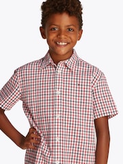 Tommy Hilfiger Red Seersucker Short Sleeve Shirt - Image 3 of 5