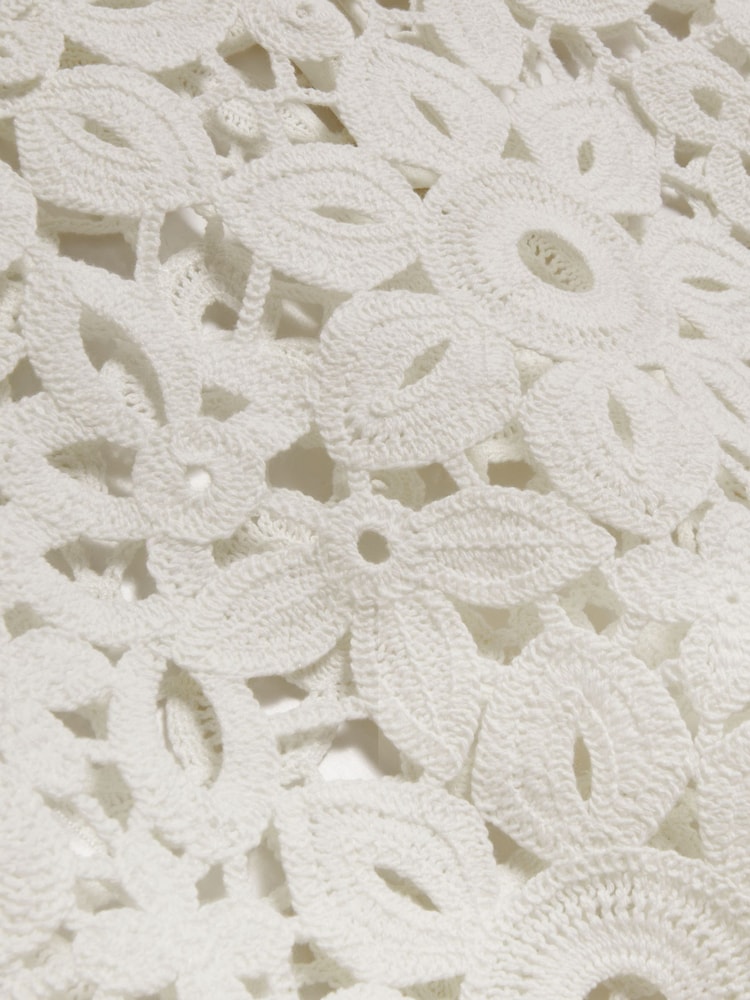 Ted Baker White Joyyra-Crochet Knit Crop Top - Image 6 of 6