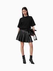 AllSaints Black Remi Knit T-Shirt - Image 3 of 8