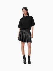 AllSaints Black Remi Knit T-Shirt - Image 4 of 8