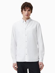 AllSaints White 100% Organic Cotton Haven Shirt - Image 1 of 8
