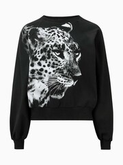 AllSaints Black 100% Organic Cotton Kiara Cygnet Sweater - Image 7 of 7
