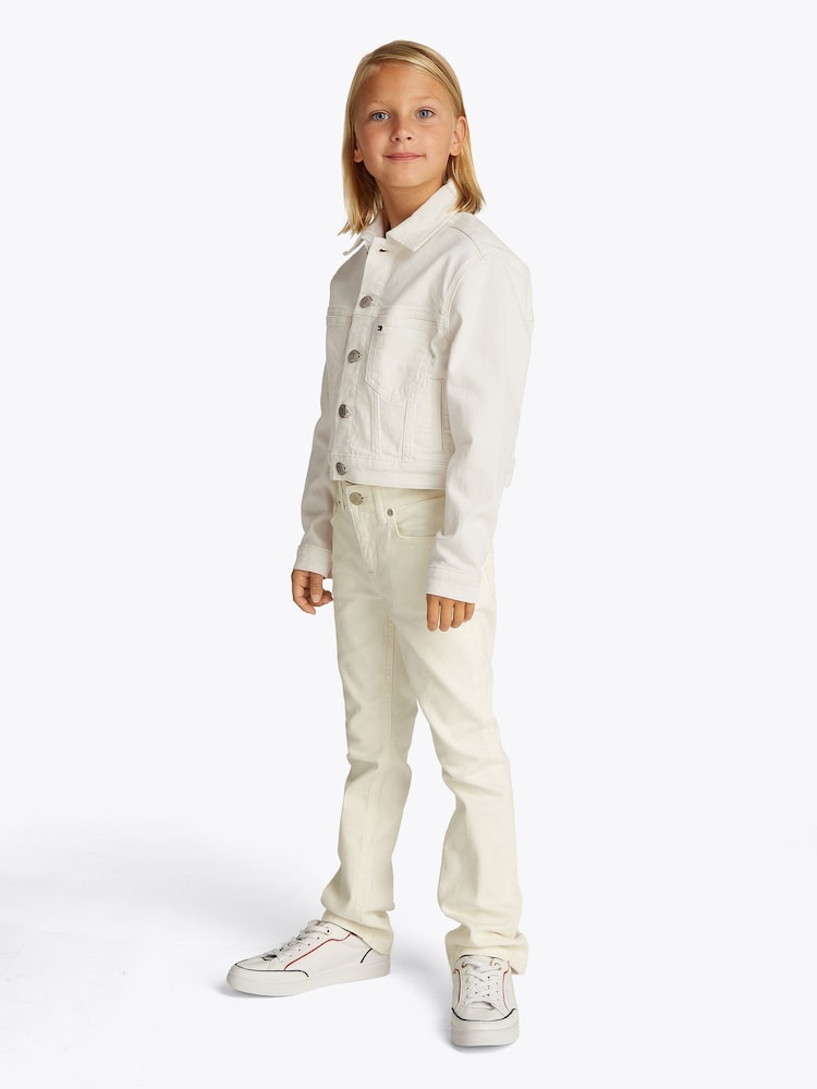 Tommy Hilfiger White Denim Trucker Jacket - Image 1 of 5