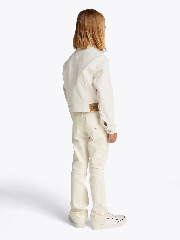 Tommy Hilfiger White Denim Trucker Jacket - Image 2 of 5