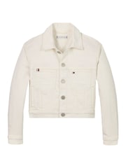 Tommy Hilfiger White Denim Trucker Jacket - Image 4 of 5