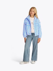 Tommy Hilfiger Blue Striped Windbreaker Jacket - Image 2 of 6