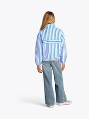 Tommy Hilfiger Blue Striped Windbreaker Jacket - Image 3 of 6