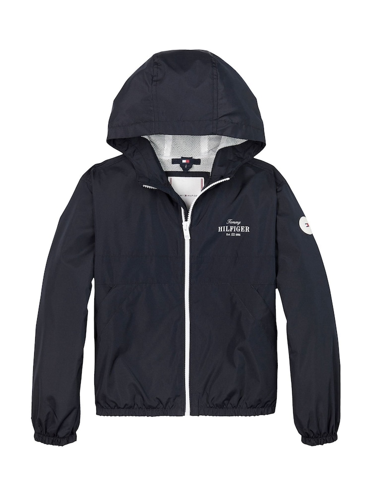 Tommy Hilfiger Blue Essential Windbreaker Jacket - Image 4 of 5