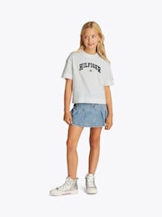 Tommy Hilfiger White Varsity Archive Short Sleeve 100% Cotton T-Shirt - Image 1 of 5