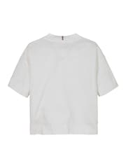 Tommy Hilfiger White Varsity Archive Short Sleeve 100% Cotton T-Shirt - Image 5 of 5
