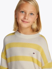 Tommy Hilfiger Yellow Textured Jumper - Image 3 of 5