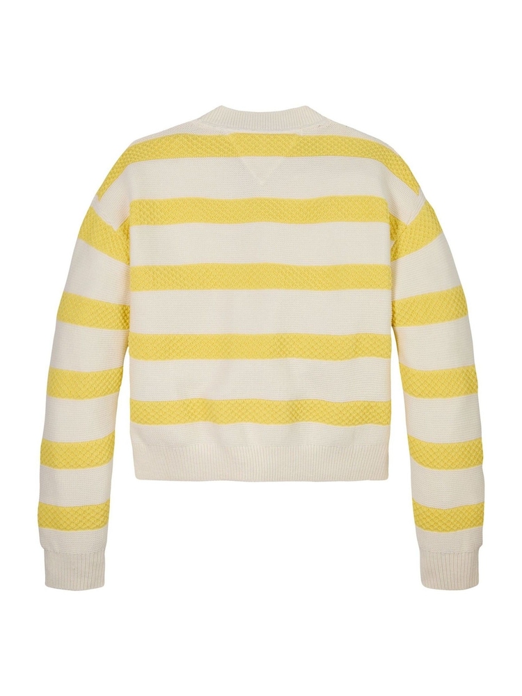 Tommy Hilfiger Yellow Textured Jumper - Image 5 of 5