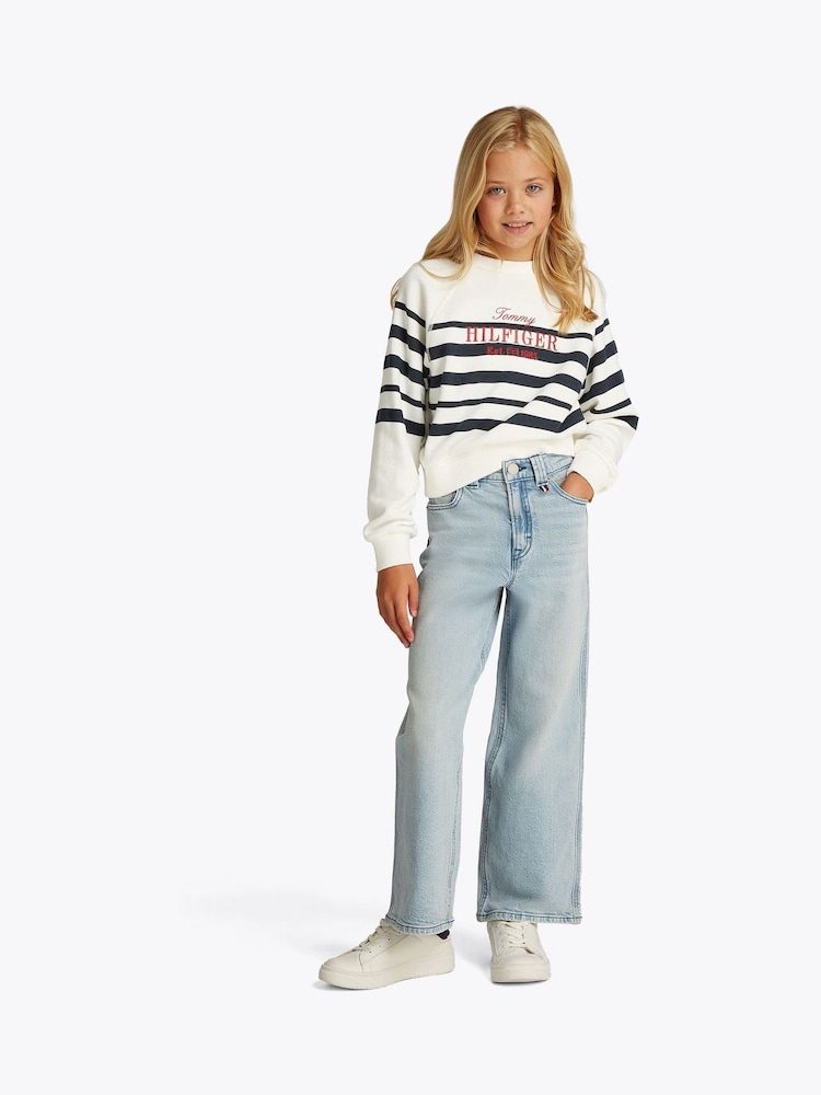 Tommy Hilfiger Cream Crew Neck Sweatshirt - Image 1 of 6