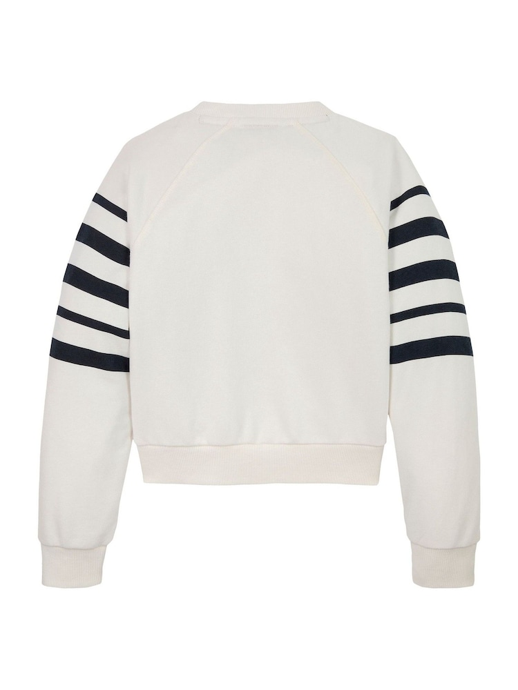 Tommy Hilfiger Cream Crew Neck Sweatshirt - Image 5 of 6