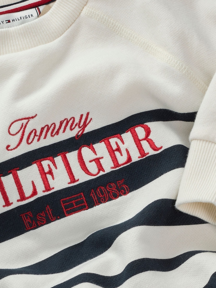 Tommy Hilfiger Cream Crew Neck Sweatshirt - Image 6 of 6